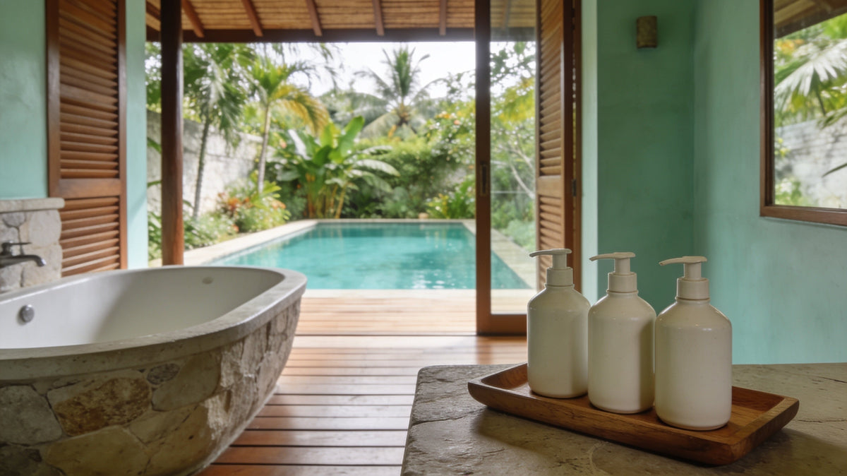 Private-Pool Villa Amenities: Premium Formats, Refillable Glass and Ceramic, In-Villa Retail and Humidity-Proof Packaging
