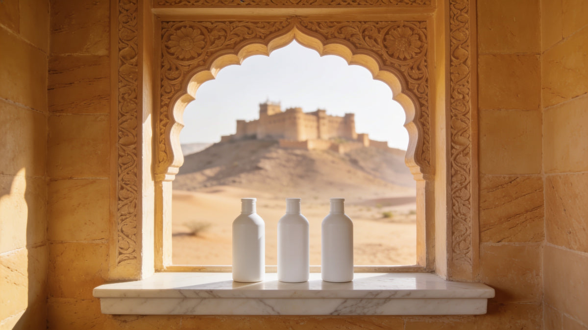 Toiletries for Rajasthan's palace hotels, havelis and desert camps
