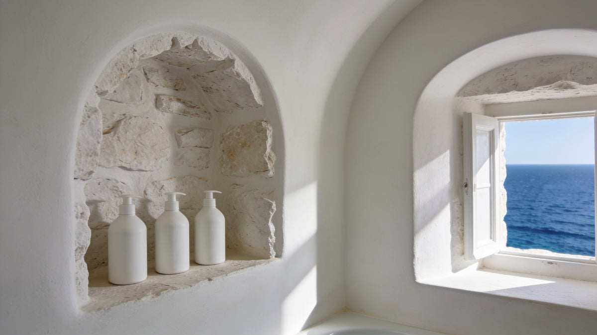 Hotel toiletries for Greek island resorts and boutique hotels